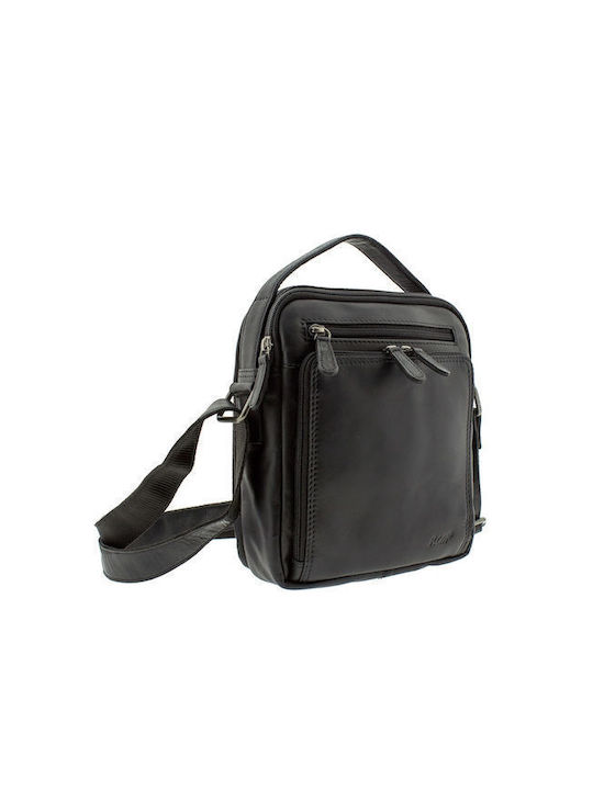 Leather Shoulder Bag RCM H-14S Black