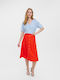 Vero Moda Linen Skirt in Red color