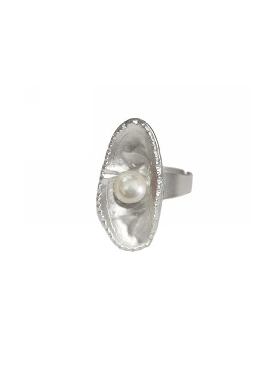 Women's Ring with Pearls from Silver