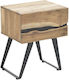 Imena Bedside Table of Solid Wood 45x35x56cm