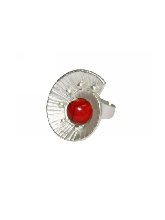 Women's Ring with Stones from Silver