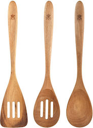 Wooden Cooking Utensil Set Brown 3pcs