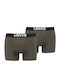 Basic Herren Boxershorts Khaki 2Packung