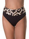 Bikini Slip Hohe Taille Braun