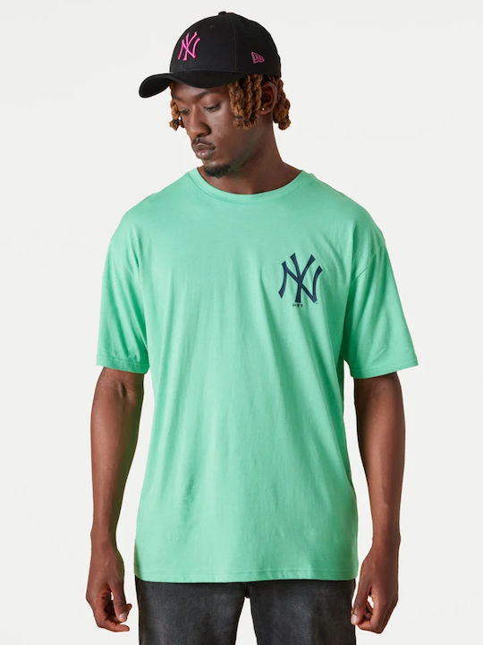 New Era New York Yankees MLB League Men's Athletic T-shirt Short Sleeve Turquoise