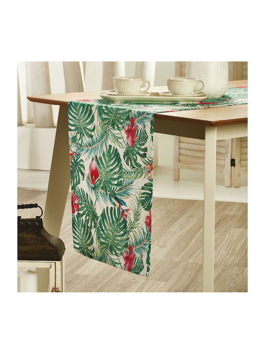 Whitegg Z102 Cotton Tablecloth Runner Green 45x130cm