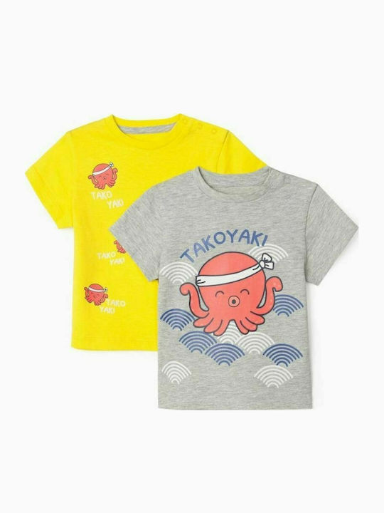 Zippy Set of Kids' T-shirts Yellow