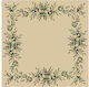 Gobelin L Stickerei Khaki aus Stoff 100x100cm.