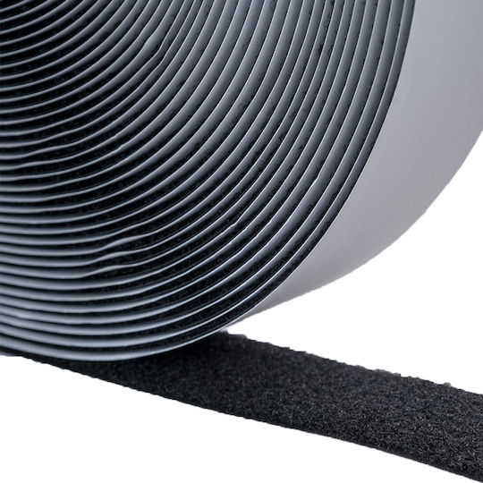 Setcro Velcro Ταινία (Χριτς Χρατς)Μαύρο Μαλακό 5cm Αυτοκόλλητο Ταινία Velcro