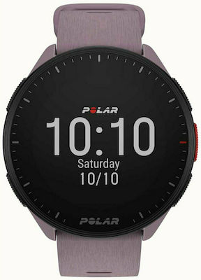 Polar Pacer 45mm Smartwatch με Παλμογράφο (Purple Dusk)