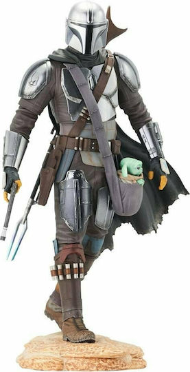 Diamond Select Toys Star Wars Mandalorian mit Child Premier Collection Sammelbare Figuren 25cm