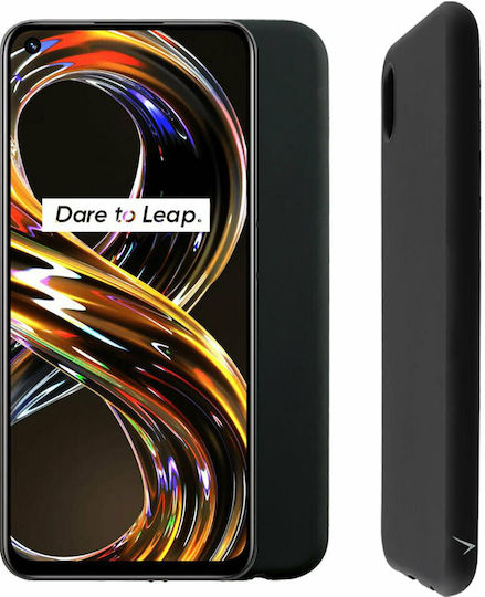Volte-Tel Camera Guard Back Cover Silicon Cu Curea Pentru Gât Neagră (Realme 8i)