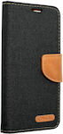 Canvas Book Υφασμάτινο Μαύρο (Redmi Note 11 / 11S)