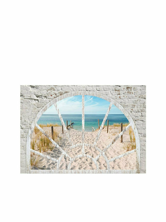 Fototapet de Perete 100x70cm Window View - Beach Tesatura Bej