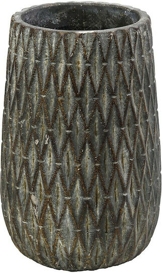 Espiel Planter Concrete Brown 16x16x24cm.
