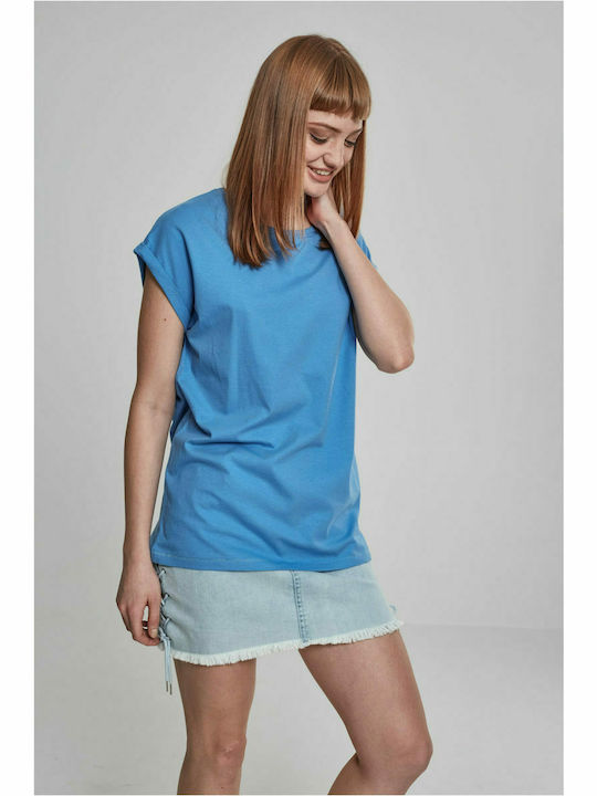 Urban Classics Damen T-Shirt Hellblau
