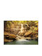 Autocolantă Fototapet de Perete 196x140cm Sunny Waterfall