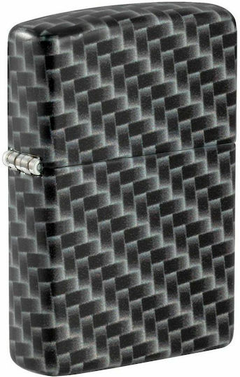 Zippo Brichetă Rezistentă La Vânt Cu Flacără Design Din Fibră De Carbon În Culoare Gri