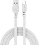 Powertech Armor 1m Braided / Flat USB 2.0 to micro USB Cable White (PTR-0098)