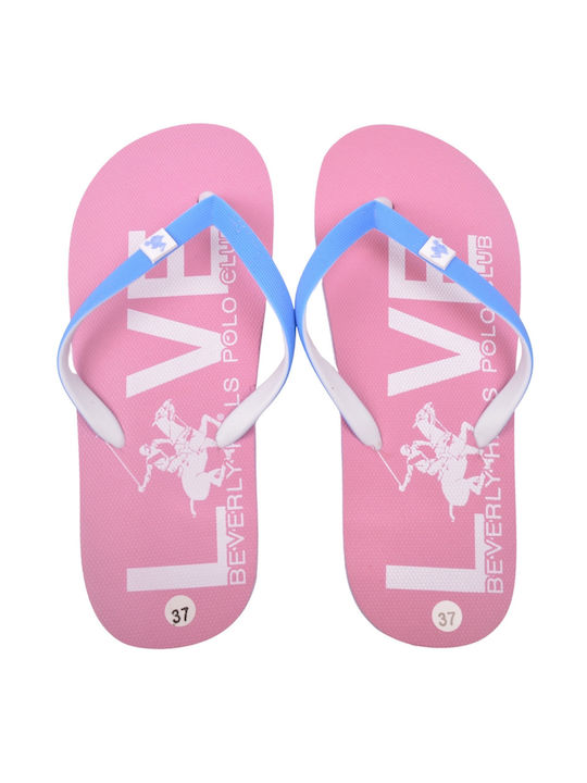 Beverly Hills Polo Club Frauen Flip Flops in Hellblau Farbe