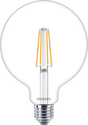 Philips Λάμπα LED 5.9W για Ντουί E27 και Σχήμα G120 Θερμό Λευκό 806lm Dimmable