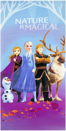 II Disney Παιδική Πετσέτα Θαλάσσης Λιλά Frozen 140x70εκ.