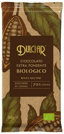 Dulciar Органична Шоколад Dark с 70% Какао Без Глутен 80gr 1бр