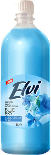 Elvi Κρεμοσάπουνο Χεριών 1lt Άρωμα Blue Sky 12τμχ