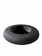 Raw Vulcanic Decorative Bowl Black 17x17x5cm