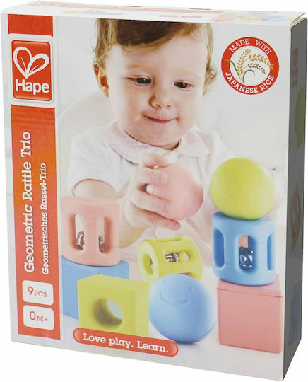 Hape Aktivitätswürfel Geometric Rattle Trio mit Sounds für 0++ Monate