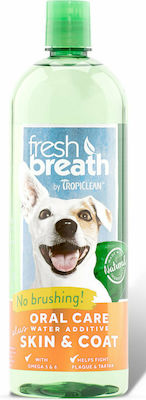 Tropiclean Fresh Breath Water Skin & Coat Στοματικό Διάλυμα Σκύλου κατά της Κακοσμίας 473ml