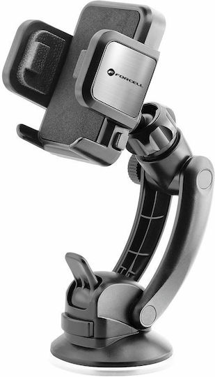 Forcell Chrome Car Mobile Mount with Adjustable Hooks Black