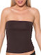 Women's Strapless T-Shirt Brown