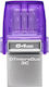 Kingston DataTraveler MicroDuo 3C 64GB USB 3.1 Stick with connection USB-A & USB-C Purple