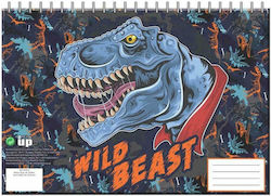 Back Me Up Μπλοκ Ζωγραφικής Wild Dino Beast A4 21x29.7cm 30 Blätter