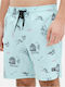 Volley Men's Swimwear Shorts Turquoise with Patterns