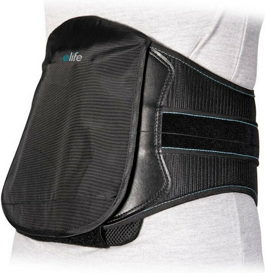 E-Life Bracing Сплит за Кръст в Черен Цвят E-WA027
