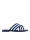 Women's Flat Sandals in Navy Blue Color