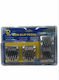 Σετ Πεταλιέρες Αντιολισθητικές Αυτοκινήτου Universal Αλουμινίου Ασημί 3τμχ