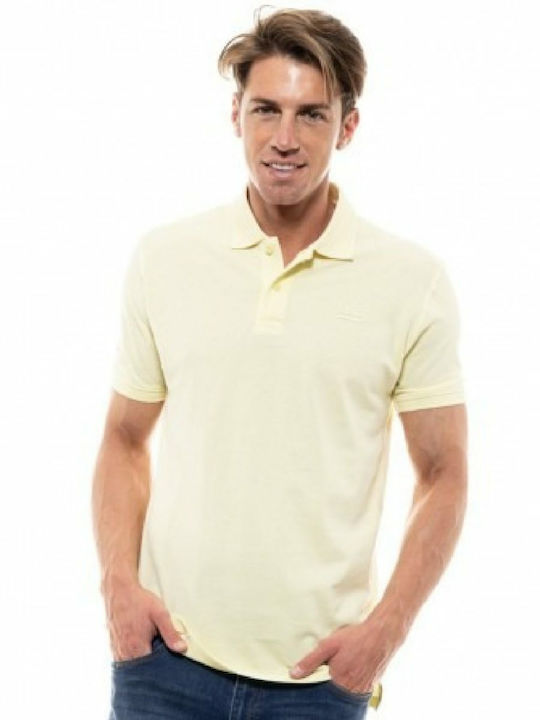 Biston Men's Short Sleeve Blouse Polo Yellow