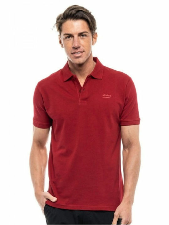 Polo Herrenbluse Kurzarm Burgundisch