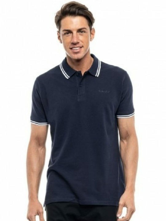 Splendid Men's Short Sleeve Blouse Polo Navy Blue
