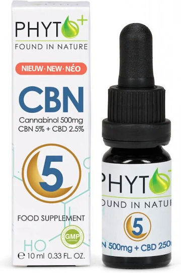 Phytoplus CBN 5% + CBD 2.5% Ulei De Canabis Pentru Reducerea Anxietății Cu 2.5% CBD 10ml