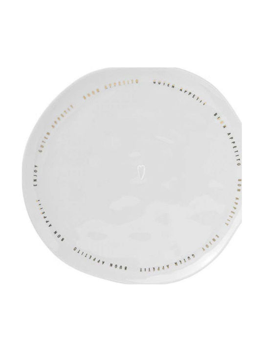 Raeder Bon Apetit Teller Wüste aus Porzellan Weiß mit Durchmesser 27.5cm