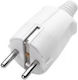 Male Schuko Plug White