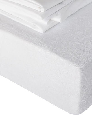 Astron Italy Super-Double Terry Mattress Cover Fitted White 160x200+40cm