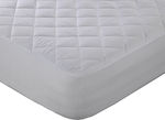 Astron Italy Single Quilted Mattress Cover Fitted White 100x200+40cm