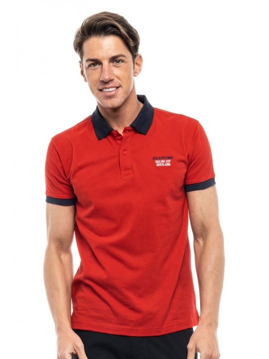 Splendid Ανδρικό T-shirt Polo Κόκκινο