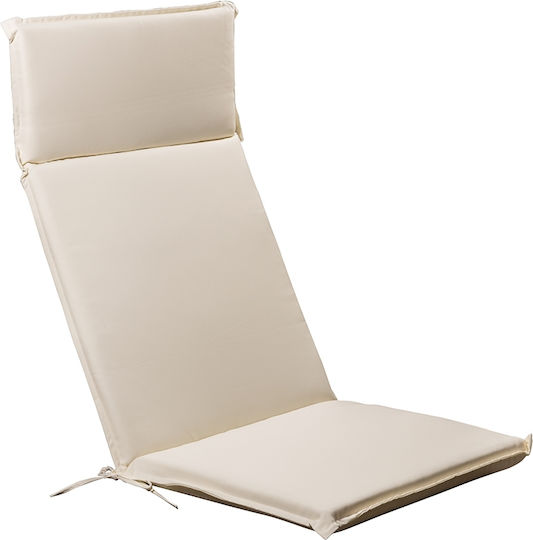 TnS Възглавница за стол за градина с гръб Lily Бежова 48x114см