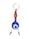 Kostibas Fashion Handmade Metallic Eye Blue Keychain
